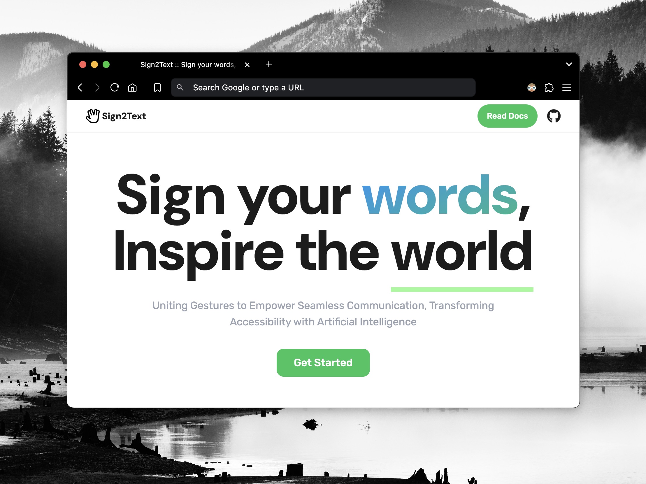 Sign2Text preview
